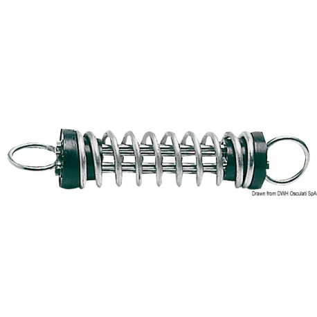 Polished stainless steel mooring spring