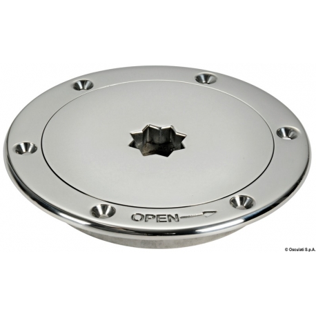 Watertight inspection hatch with quick opening