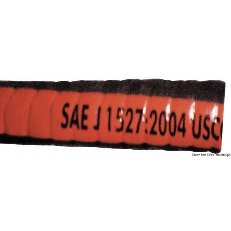 Fuel line with metal spiral