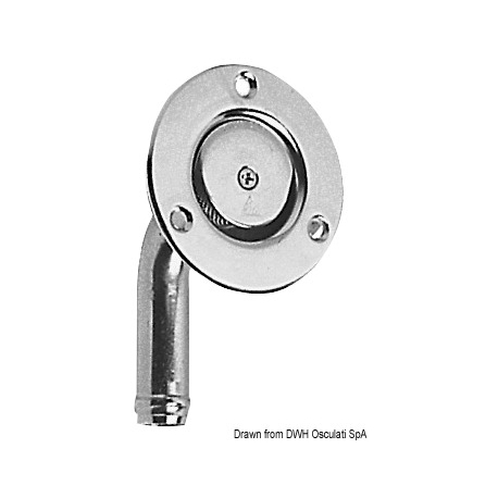 Stainless steel 90° flush fuel vent
