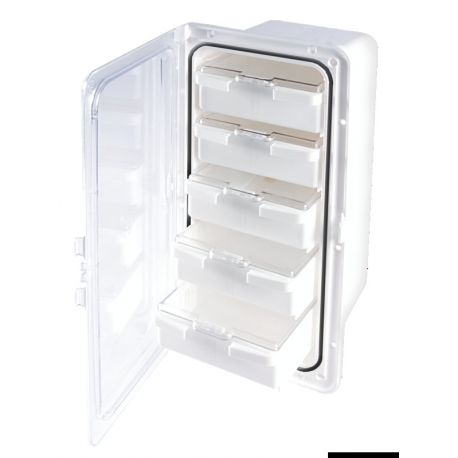 Storage box with 5 drawers