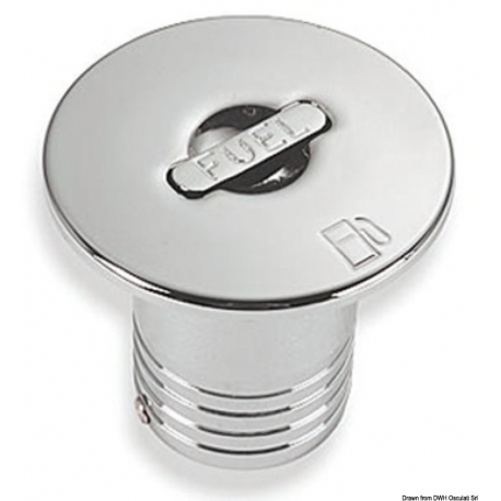 Chromed brass filler cap