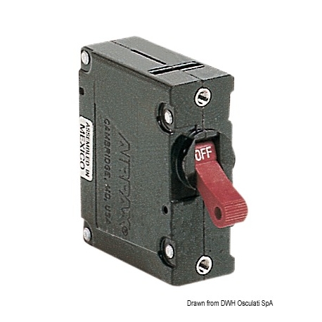 AIRPAX / SENSATA magnetic/hydraulic toggle switch with automatic rechargeable fuse