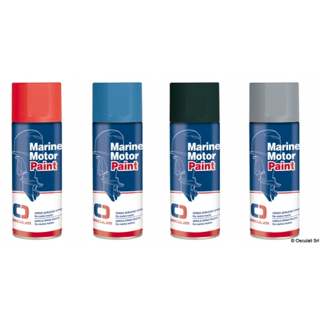 Acrylic spray paints for MERCURY outboard and stern drive engines