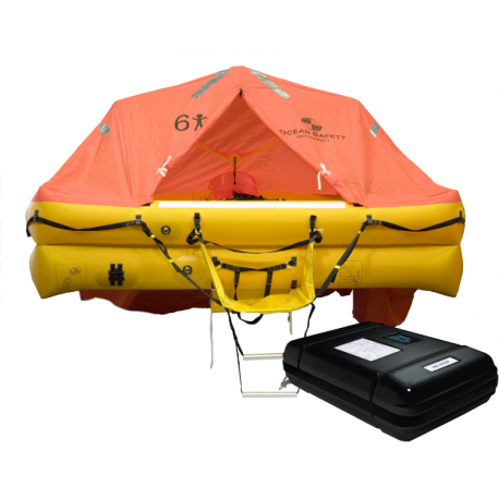 Ocean Ultralite carbon raft 12 seats with rigid container - Ocean Safety