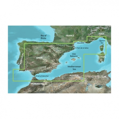 BlueChart G3 cartography with SD/Micro SD support