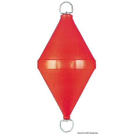 Blown polyethylene buoy with through-bolt 2297