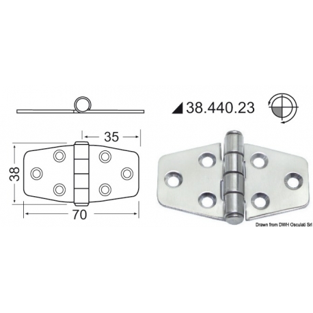 Hinge 2 mm 20568