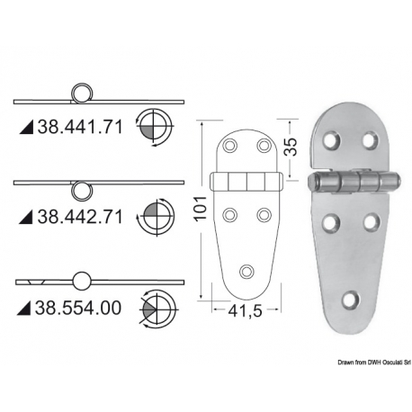 Hinge 2 mm 19622