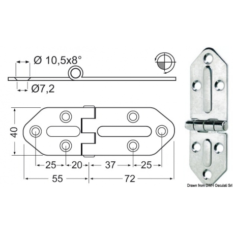 Hinge 2.5 mm 19628