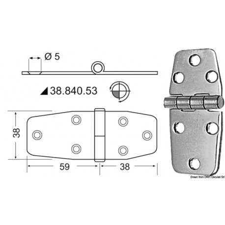 Cerniera 2,5 mm 19695