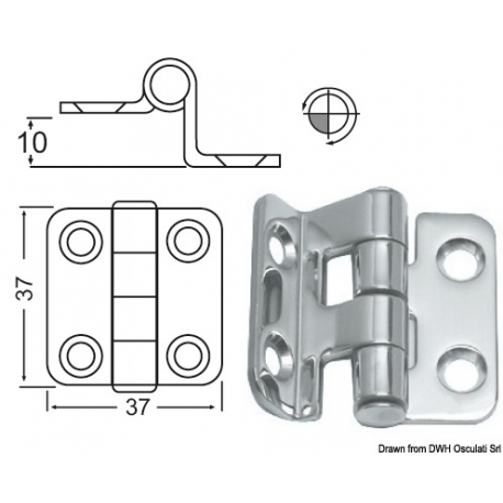 Cantilever hinge 2 mm 19526