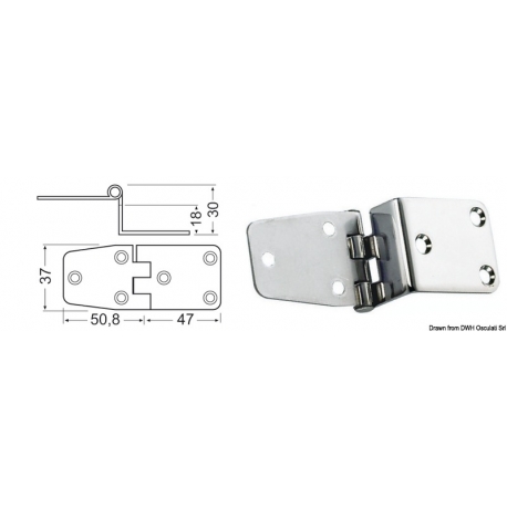 Cantilever hinge 2 mm 20584