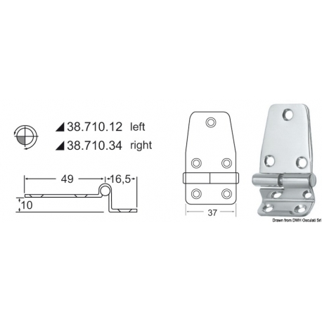 Cerniera a sbalzo 2 mm 20578