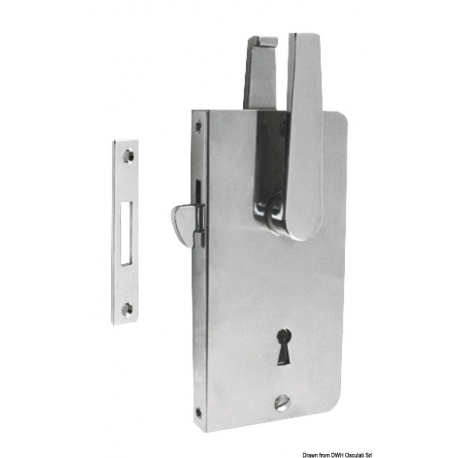 Concealed lock for sliding door with traditional key 18914