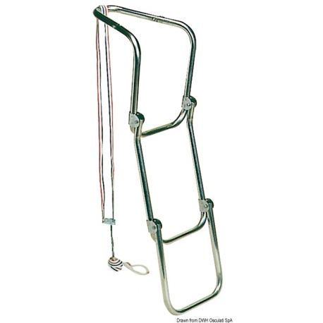 Folding ladder for inflatable boats 3504