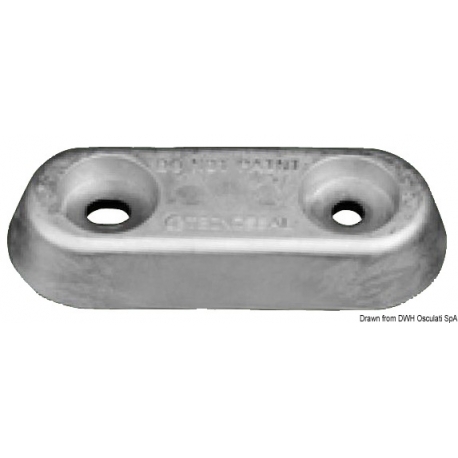 Vetus type anode for rudders or flaps 3108
