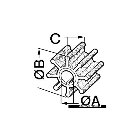 Impeller for outboard motors SELVA 3784