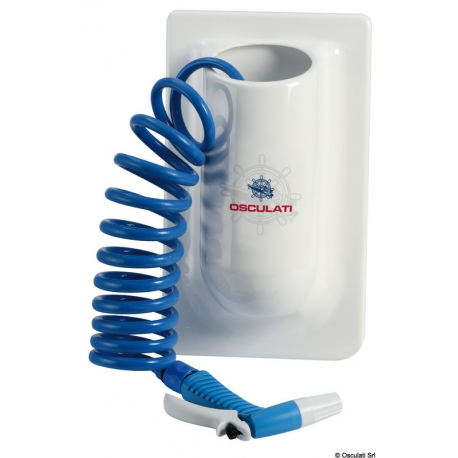 Vertical container with spiral water hose 35929