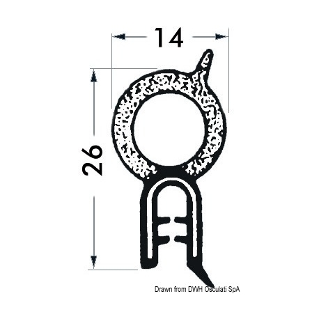 Fiberglass edging profile 3157