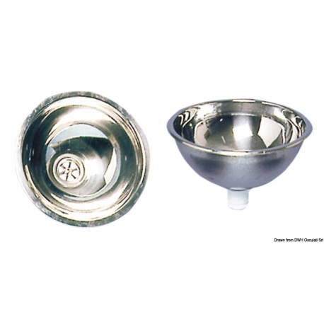 Semi-spherical bathroom sink 17246