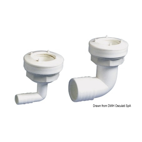 90° flexible water tank connector 17506
