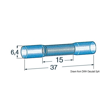 Heat shrinkable pre-insulated tube 2 cables for watertight junction 14332