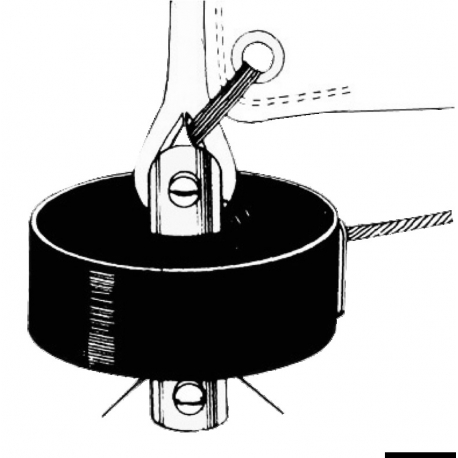 Selvedge jib turner with manual return SEA SURE 4004