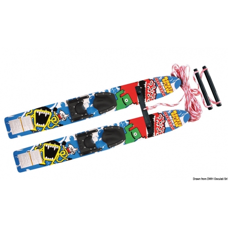 Sci nautici Monsta Splash Trainer Skis in legno trattato - Airhead 40081