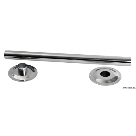 Polished stainless steel table leg 16844