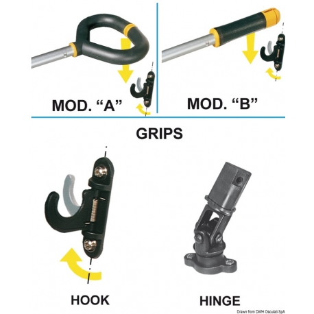 Sticks and handles for trapeze 23886