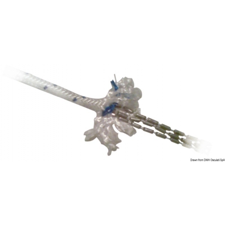 Polyester braid anchor line with lead core