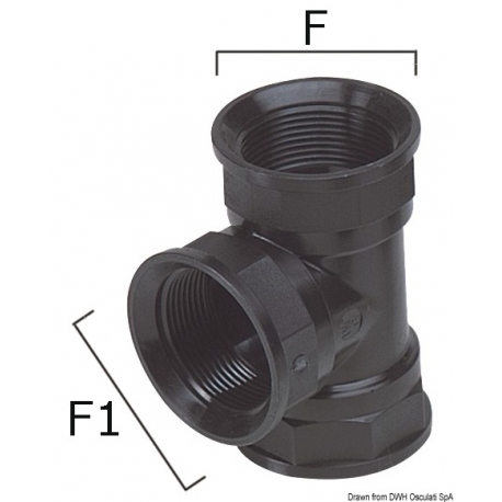 High strength thermopolymer T-piece.