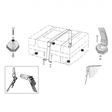 Universal raft holder complete with straps - Eurovinil
