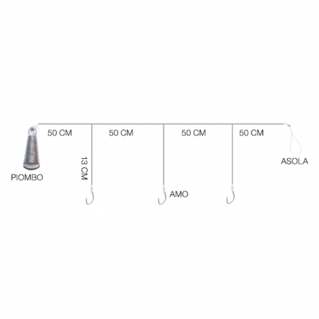 Sele N.8 bottom terminal for fishing with lead 50gr.