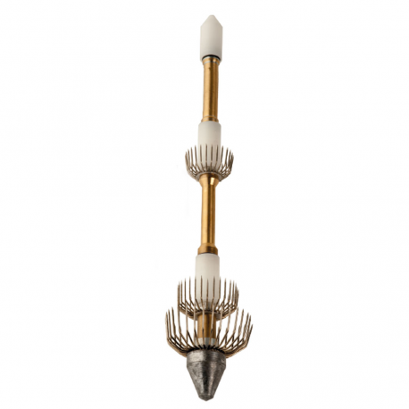 Totanara depth brass 970gr. with 3 crowns and 3 Led lights