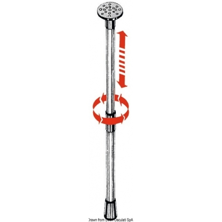 Light alloy support rod 90 - 160 cm.