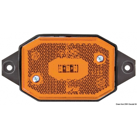 Fanale di posizione laterale a LED arancione 12/24 V