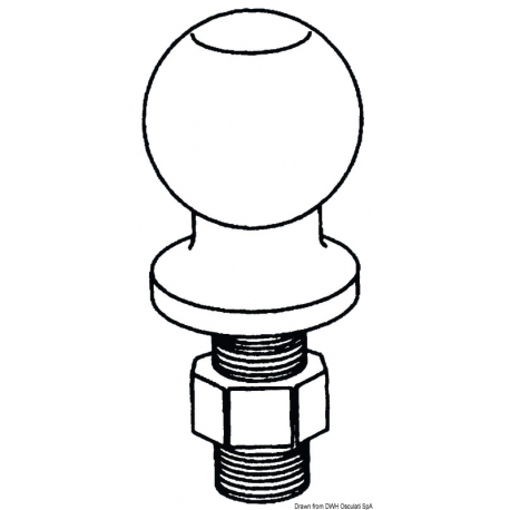 Gancio a sfera per carrelli