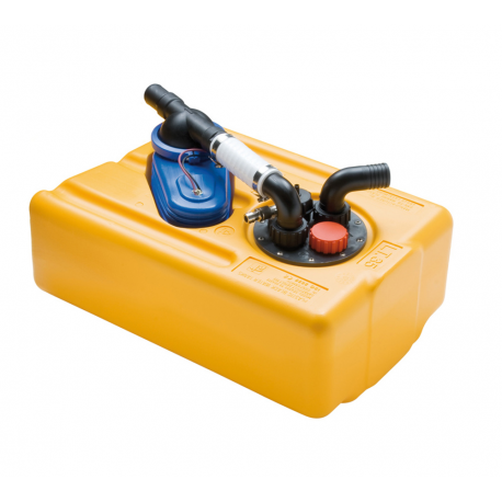 Serbatoio rigido 61 Lt. con pompa 12 V per acque nere/grigie in plastica giallo - Can SB