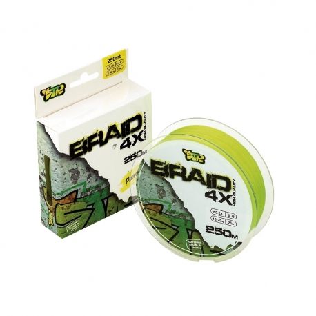 STR 4X Braid 0.18MM trecciato da 250M Giallo fluo