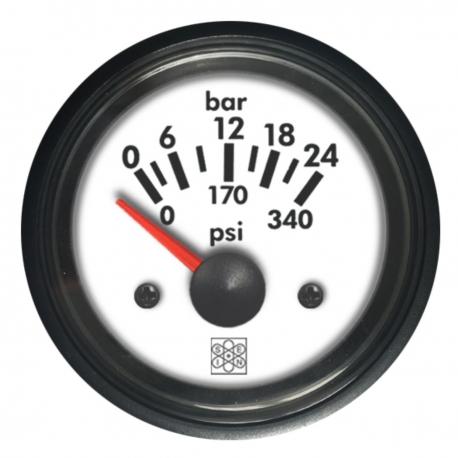 Indicatore pressione olio 0-24 bar Ø 52 mm. 12 V RQ - San Giorgio Sein