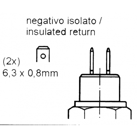 Sensore temperatura acqua 40°-120° poli isolati 3/8-18dryseal - Vdo