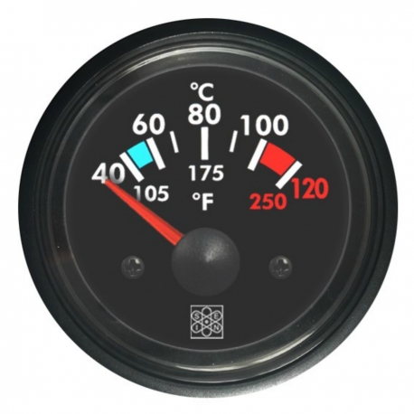 Indicatore temperatura acqua 0°-120° Ø 52 mm. 24 V RQ - San Giorgio Sein