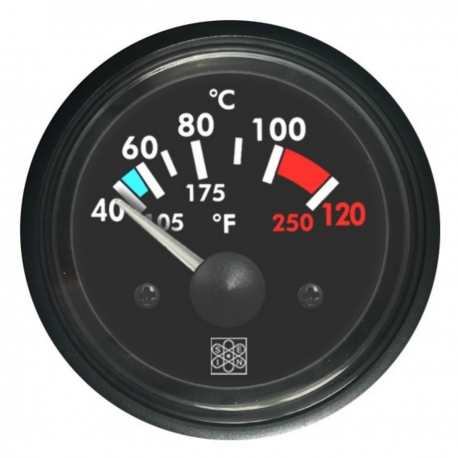 Indicatore temperatura acqua 0°-120° Ø 52 mm. 24 V RQ - San Giorgio Sein