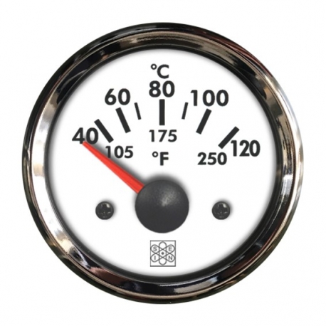 Indicatore temperatura acqua 40°-120° Ø 52 mm. 24 V Cromo - San Giorgio Sein