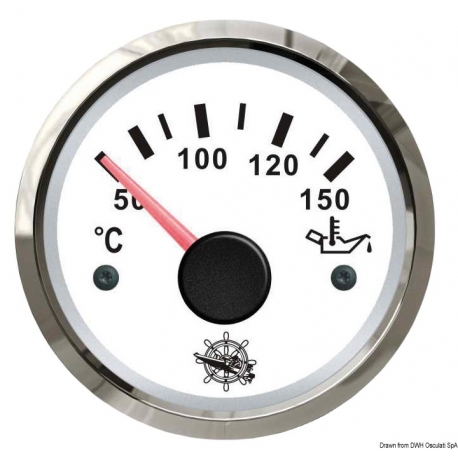 Indicatore temperatura olio 50°-150° Ø 57 mm. 12/24 V