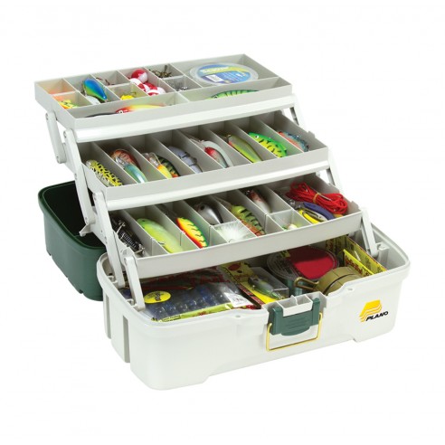 PLANO Three-Tray valigetta per attrezzatura da pesca Verde