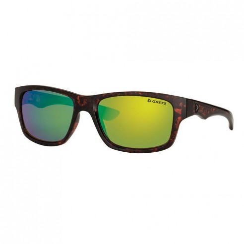 Occhiali da pesca polarizzati G4 Gloss Tortoise/Green Mirror - Greys