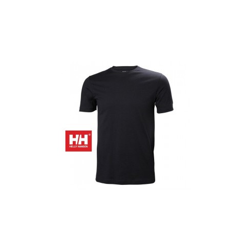 T-Shirt Crew in cotone nera - Helly Hansen